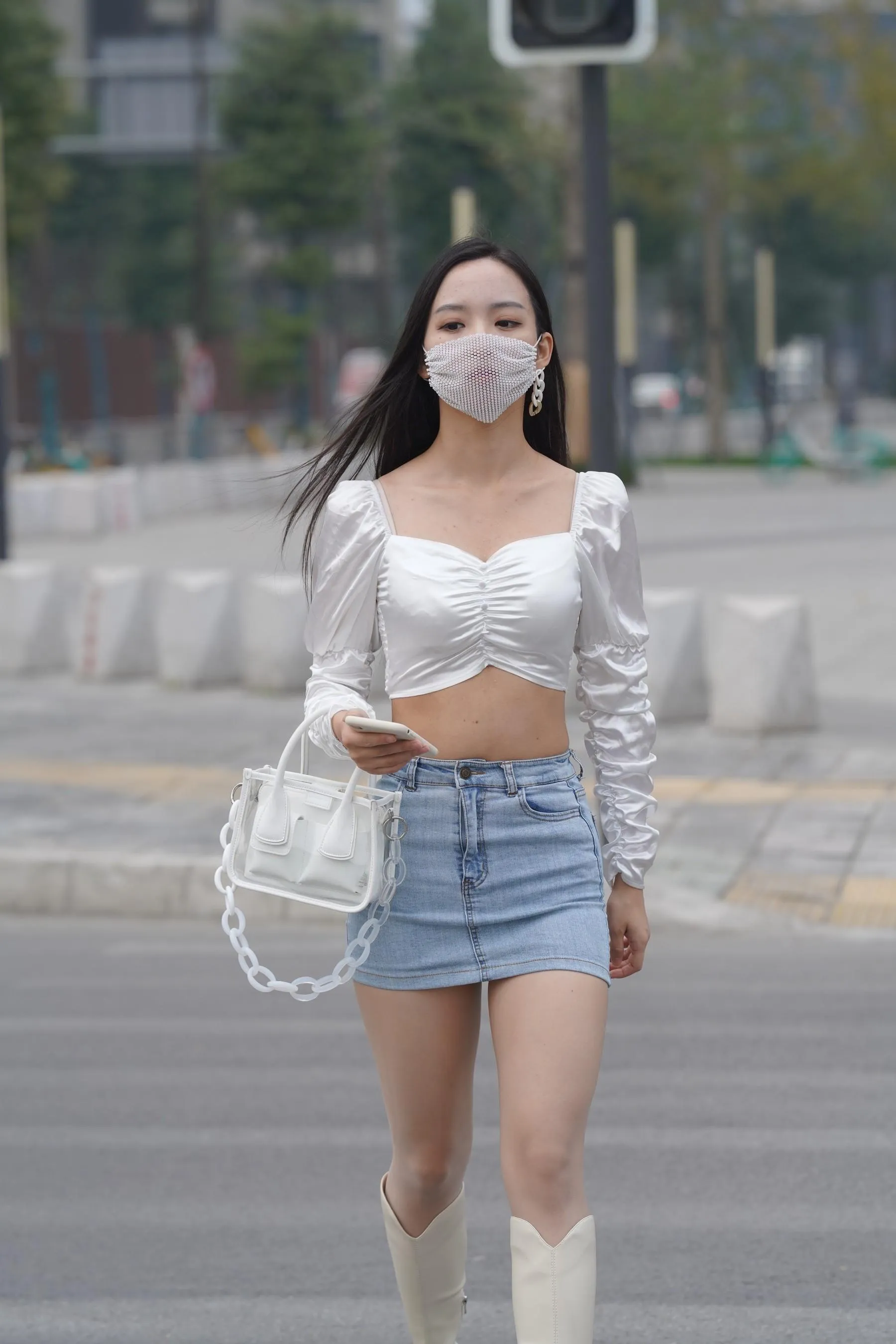 魔镜街拍 NO.170 凯恩街拍摄影-牛仔裙小姐姐 [304P]插图7